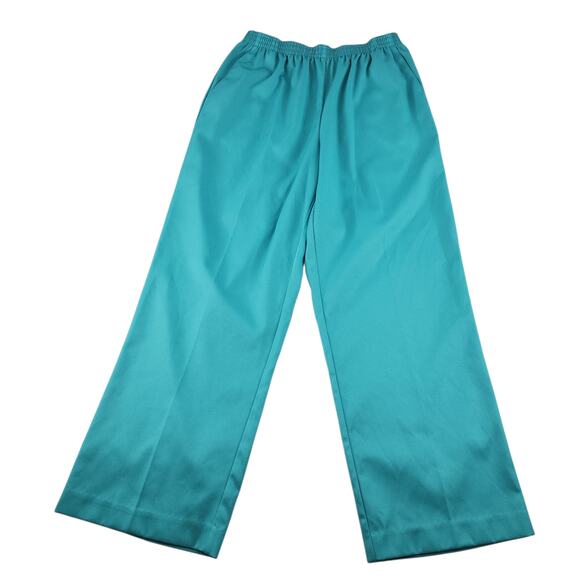 Alfred Dunner Pants Womens 12P Petite Lot of 3 Gray Turquoise Sky Blue Pull On - Picture 4 of 16